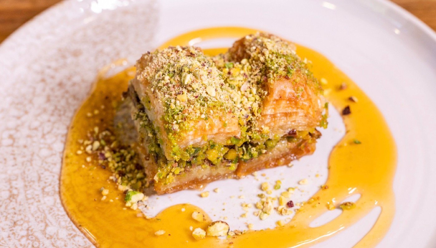 Turkish baklava with pistachio at Cappadocia Cafe Darlinghurst